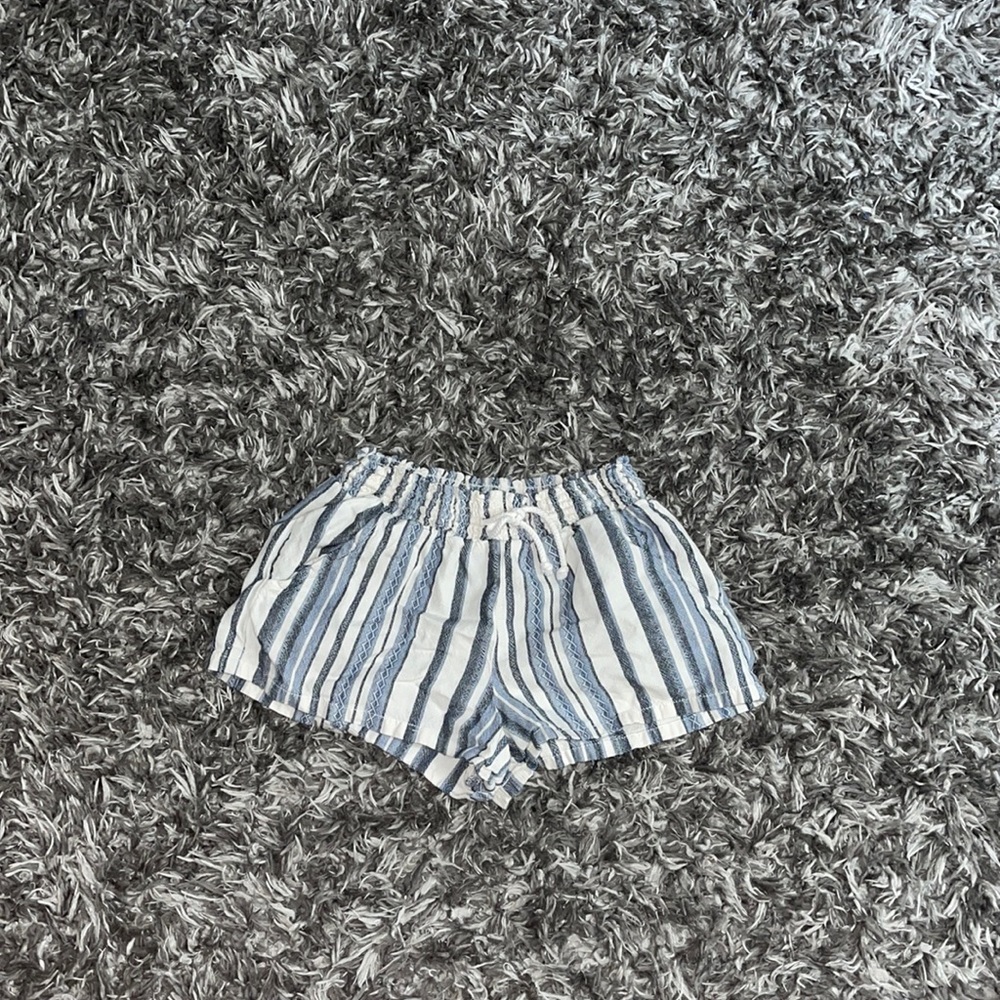 Blue and white stripped shorts
